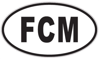 FCM - 3 Letter Initials Oval Magnet