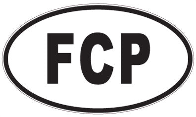 FCP - 3 Letter Initials Oval Magnet