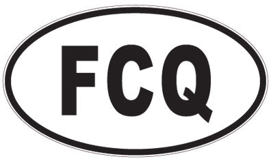 FCQ - 3 Letter Initials Oval Magnet