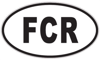 FCR - 3 Letter Initials Oval Magnet