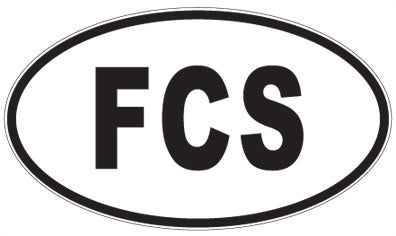 FCS - 3 Letter Initials Oval Magnet