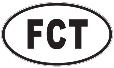 FCT - 3 Letter Initials Oval Magnet