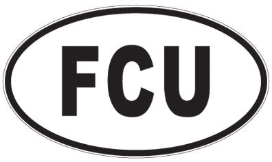 FCU - 3 Letter Initials Oval Magnet