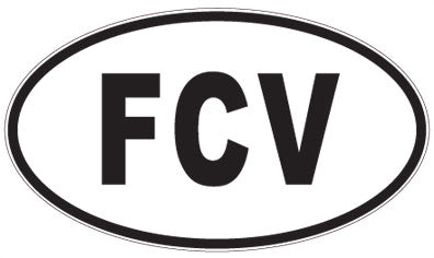 FCV - 3 Letter Initials Oval Magnet