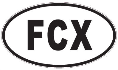 FCX - 3 Letter Initials Oval Magnet