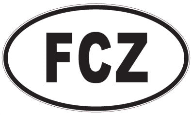 FCZ - 3 Letter Initials Oval Magnet