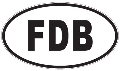 FDB - 3 Letter Initials Oval Magnet