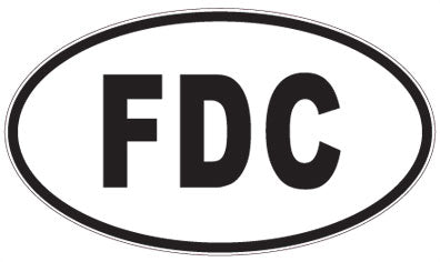 FDC - 3 Letter Initials Oval Magnet