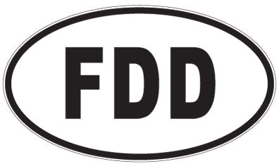 FDD - 3 Letter Initials Oval Magnet