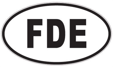 FDE - 3 Letter Initials Oval Magnet