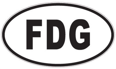 FDG - 3 Letter Initials Oval Magnet