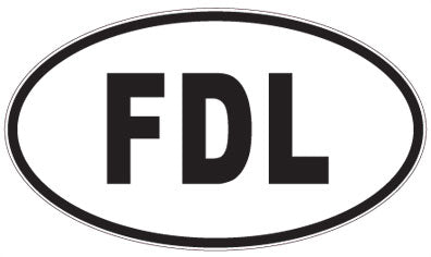 FDL - 3 Letter Initials Oval Magnet