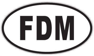 FDM - 3 Letter Initials Oval Magnet