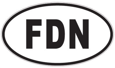 FDN - 3 Letter Initials Oval Magnet