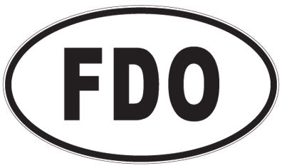 FDO - 3 Letter Initials Oval Magnet
