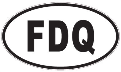 FDQ - 3 Letter Initials Oval Magnet