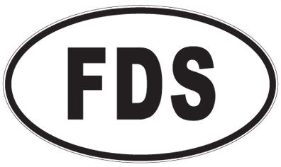 FDS - 3 Letter Initials Oval Magnet