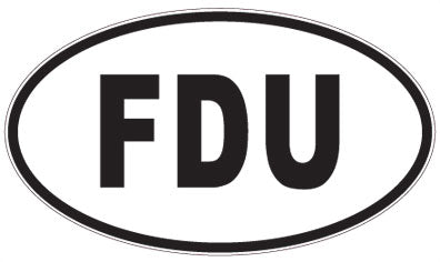 FDU - 3 Letter Initials Oval Magnet