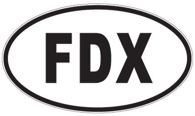 FDX - 3 Letter Initials Oval Magnet
