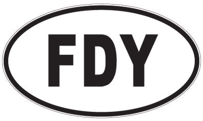 FDY - 3 Letter Initials Oval Magnet