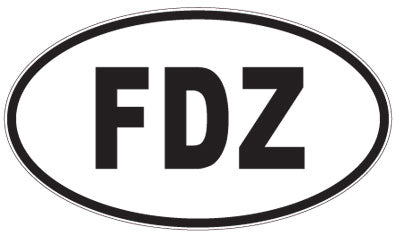 FDZ - 3 Letter Initials Oval Magnet