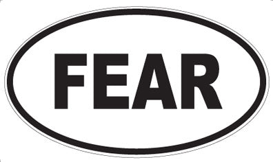 FEAR - Oval Sticker
