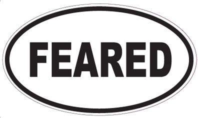 FEARED - Oval Sticker
