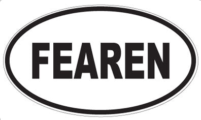 FEAREN - Oval Sticker