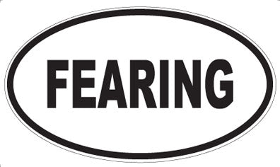 FEARING - Oval Sticker