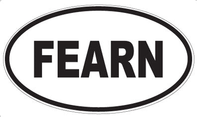 FEARN - Oval Sticker