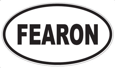 FEARON - Oval Sticker