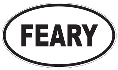 FEARY - Oval Sticker
