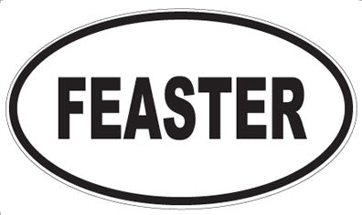 FEASTER - Oval Sticker