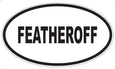 FEATHEROFF - Oval Sticker