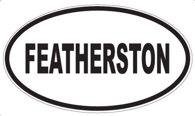 FEATHERSTON - Oval Sticker