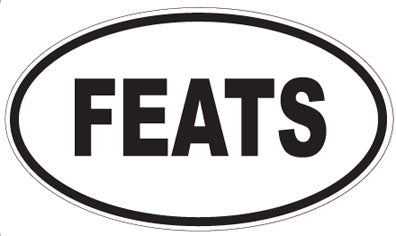 FEATS - Oval Sticker