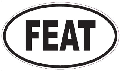 FEAT - Oval Sticker