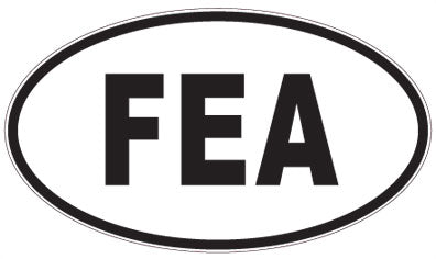 FEA - 3 Letter Initials Oval Magnet