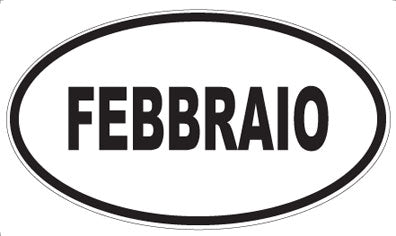 FEBBRAIO - Oval Magnet