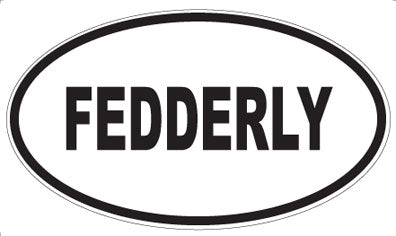 FEDDERLY - Oval Magnet