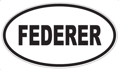 FEDERER - Oval Magnet