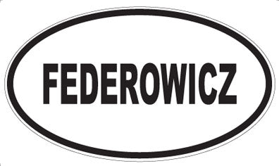 FEDEROWICZ - Oval Magnet