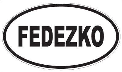FEDEZKO - Oval Sticker