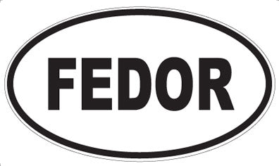FEDOR - Oval Sticker
