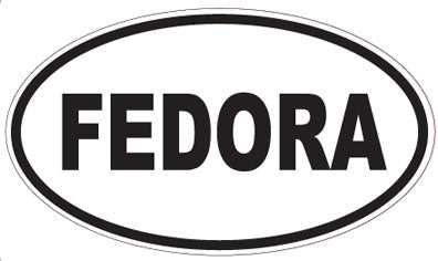 FEDORA - Oval Sticker