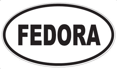FEDORA - Oval Magnet