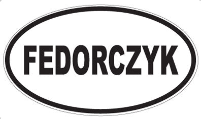 FEDORCZYK - Oval Sticker