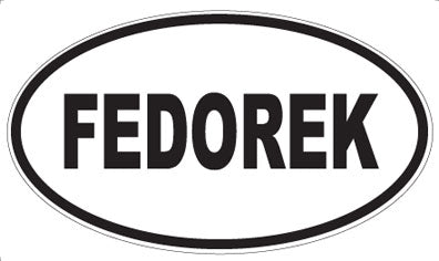 FEDOREK - Oval Sticker