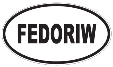 FEDORIW - Oval Magnet