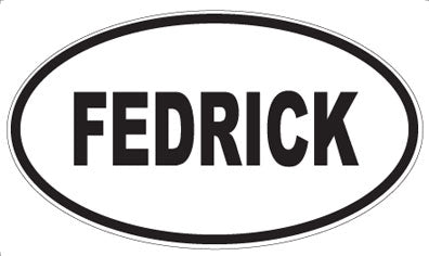 FEDRICK - Oval Magnet